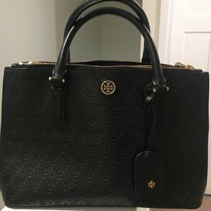 TORY BURCH Perforated Saffiano Leather Tote